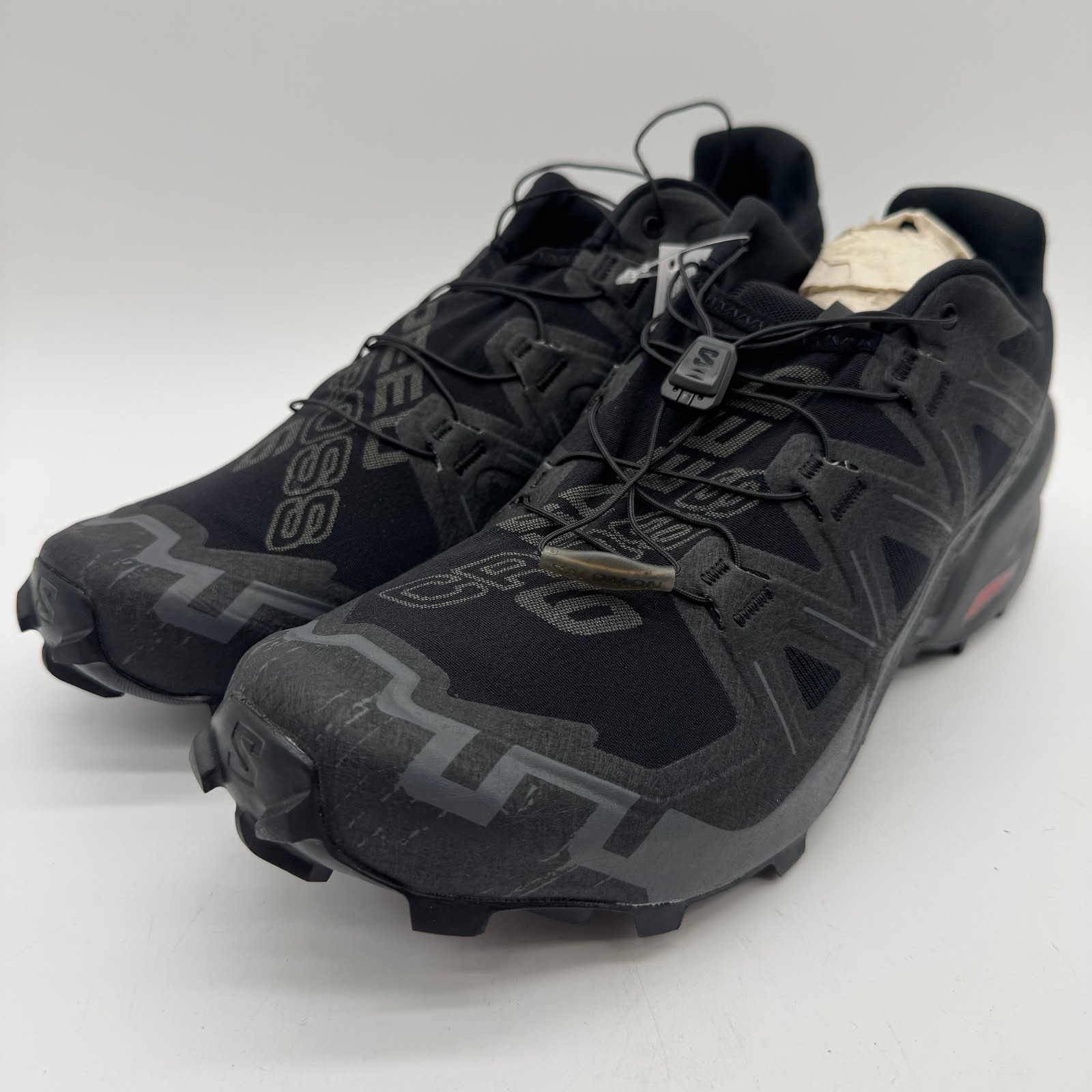 Salomon Speedcross 6 Trail Running Shoes Black Black Phantom Men's Us 12 New